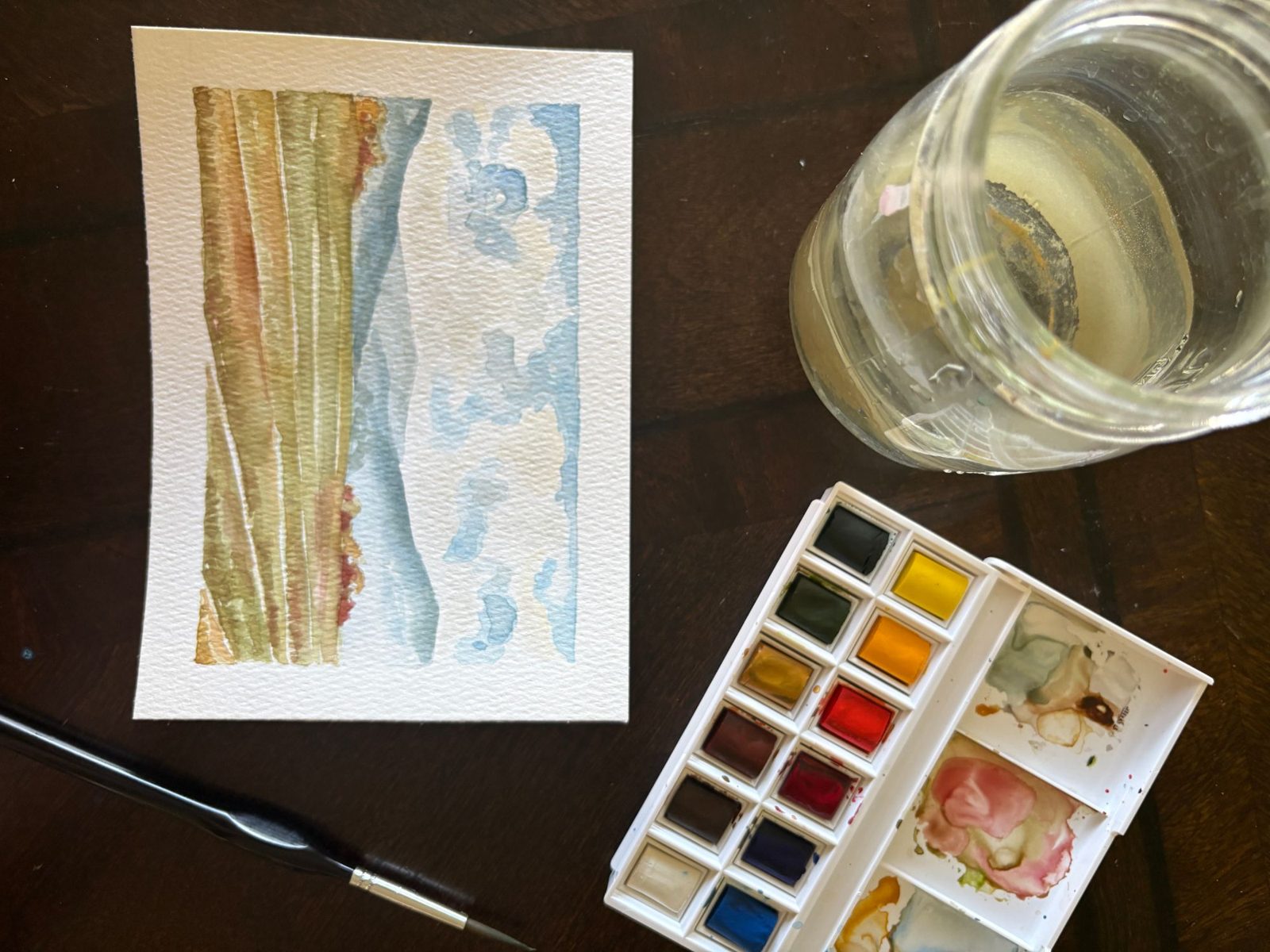 Abstract watercolor landscape